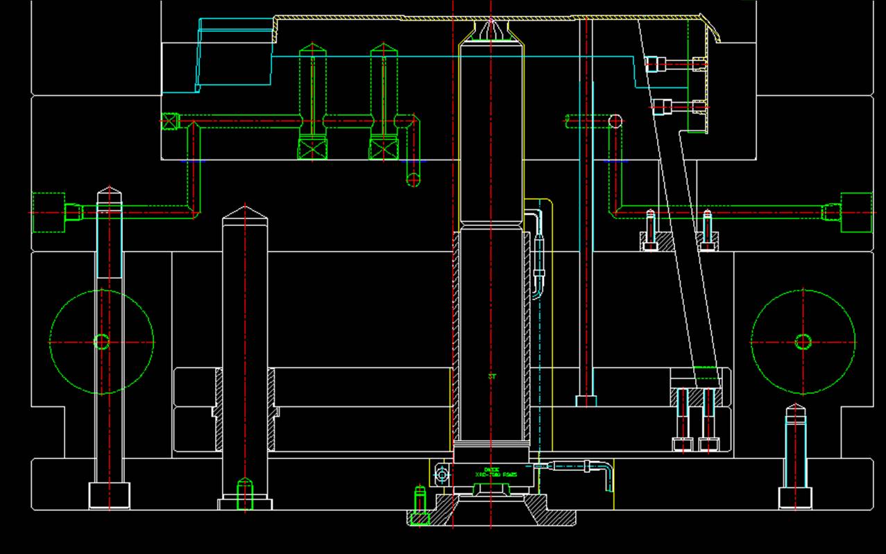 mold-A-side hydraulic ejector